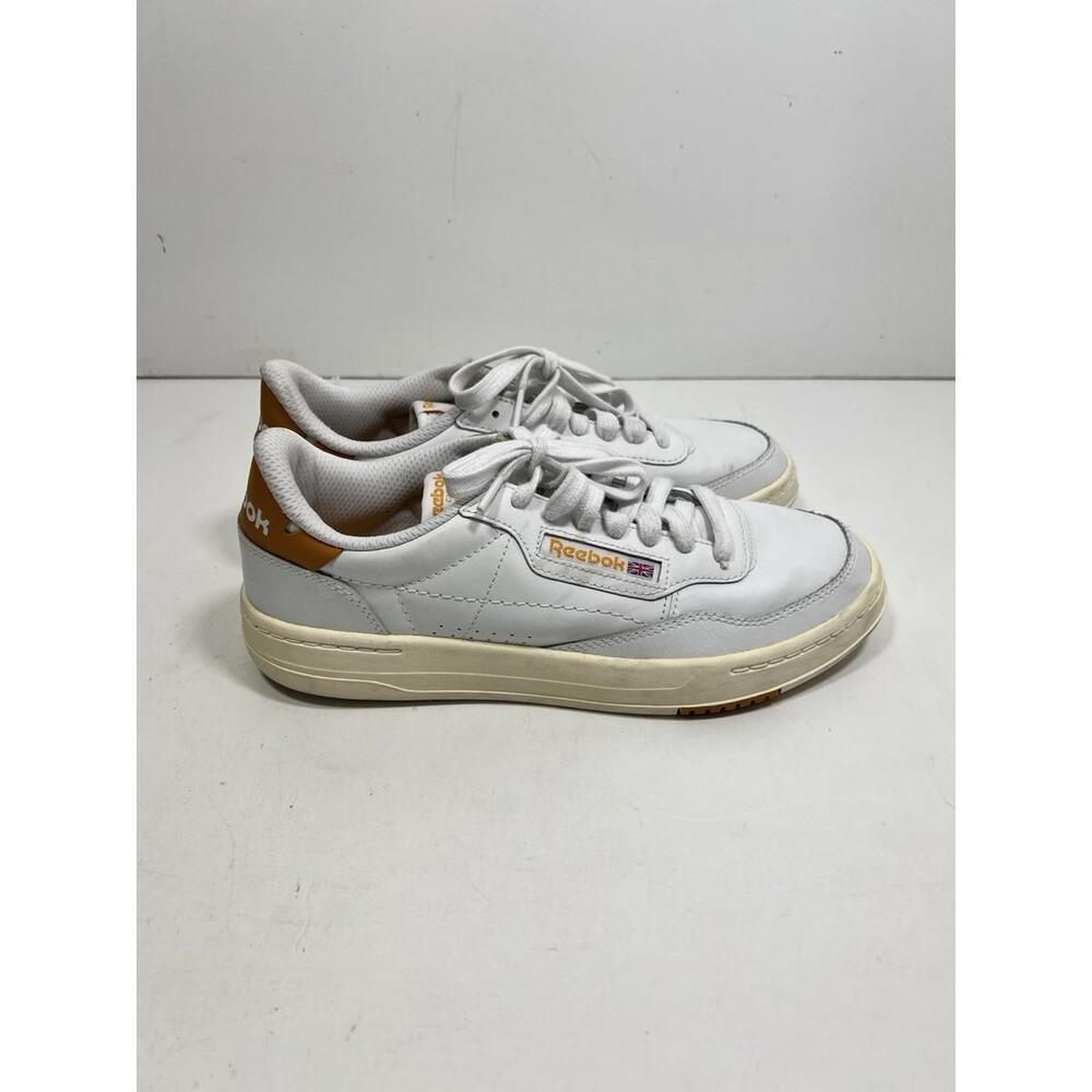 Size 8.5 - Reebok Court Peak White Bright Ochre Women’s 10